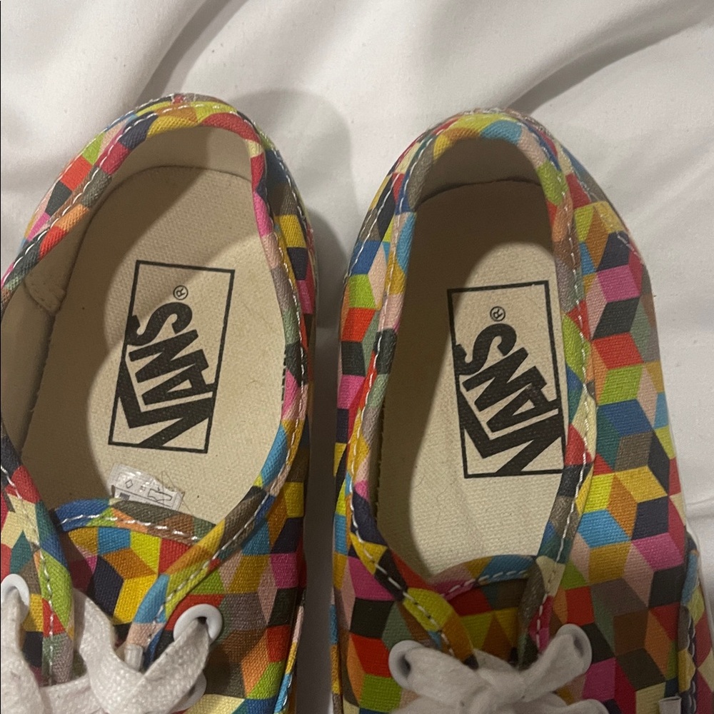 Vans Multicolor Cube Pattern Sneakers Size 5 Men … - image 3